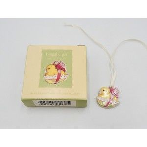 Longaberger Easter Tie On Chick Half Egg Ribbon Basket Charm 2001